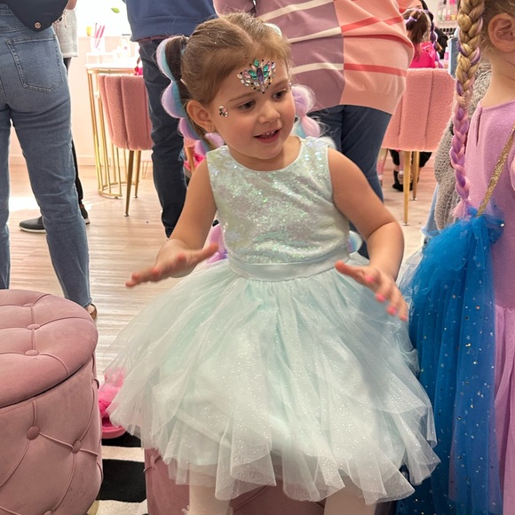 Other - Enchanting Aqua Kids dress with sequins and sparkles
